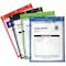 C-Line Products Shop Ticket Holder, Hvy-Dty, 9"x12", 20/BX, Ast/Clear 20PK CLI50920 - alternate 1